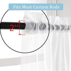 OWENIE Sheer White Curtains 144 inch Extra Long, Elegant and Airy Drapes Translucent Window Treatments for Living Room/Bedroom, White, 2 Panels=84" Wide