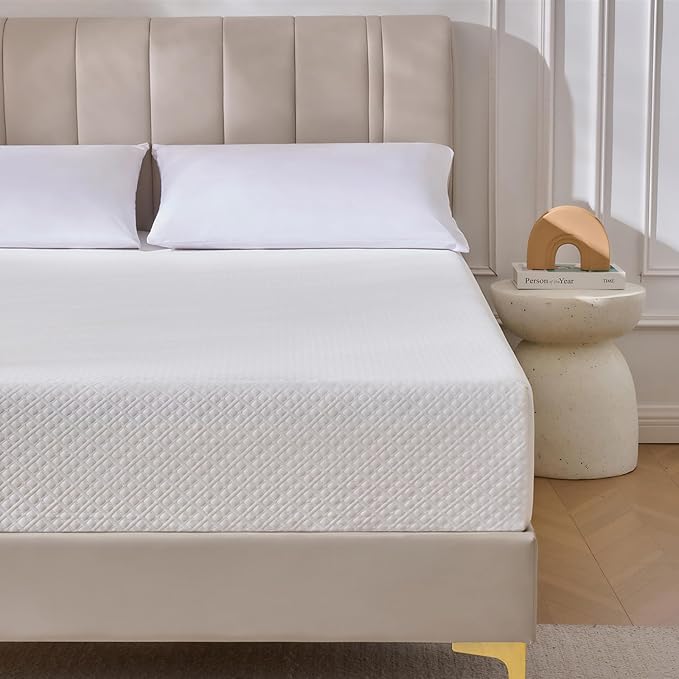 Rolanstar 8 Inch King Mattress Gel Memory for Cool Sleep & Pressure Relief, Medium Firm Feel, CertiPUR-US Certified, Mattress in a Box, White