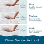 Lucid 10 Inch Memory Foam Mattress - Firm Feel - Infused with Refreshing Bamboo Charcoal and Cooling Gel - Bed in a Box - Temperature Regulating - Pressure Relief - Breathable - King Size