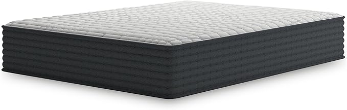 Signature Design by Ashley Hybrid 1200 12" Firm Moisture Wicking Mattress with Charcoal-Infused Gel Memory Foam and Edge Support for Pressure Relief, Temperature Regulating, Twin XL, Fiberglass Free