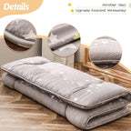 MAXYOYO Grey Constellation Japanese Floor Futon Mattress, Tatami Floor Mat Portable Camping Mattress Kids Sleeping Pad Foldable Roll Up Floor Lounger Couch Bed with Mattress Protector Queen Size