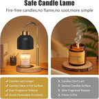 Candle Warmer Lamp with Dimmer Adjustable Height, 2/4/8H Timer,Vintage Home Decor for Scented Jar