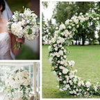 20 Pcs White Hydrangea Artificial Flowers Bulk, Faux Hydrangea Flowers Heads, Artificial Fake Silk Hydrangea Flowers with Stems, White Flowers Artificial for Decoration Wedding Décor