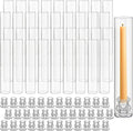36 Set Christmas Glass Hurricane Candle Holders 12.6" Open Ended Glass Candleholder Tube Shape Bottomless and 2.2" Taper Clear Candlestick Holders for Wedding Party Table Centerpiece (Clear)
