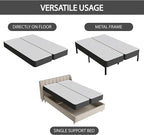 Treaton, 8-Inch Sturdy Wood Box Spring for Mattress Support - Durable and Fully Assembled, Natural Wood Foundation for Full, Gray