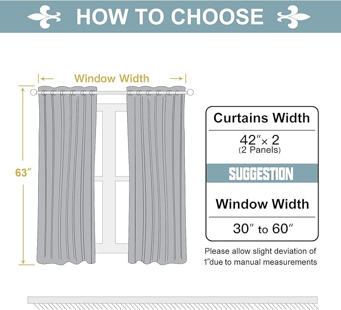 ChrisDowa 100% Blackout Curtains for Bedroom with Black Liner, 2 Thick Layers Total Blackout Thermal Insulated Grommet Window Curtains 2 Panels Set (Royal Purple, 42 x 63 Inch)