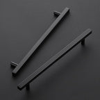 Ravinte Black Cabinet Handles 30 Pack 10 inch Matte Black Square Cabinet Pulls Kitchen Hardware 12-1/2 inch Overall Length Kitchen Drawer Pulls