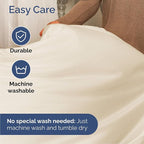 Cal King Size 4 Piece Sheet Set - Comfy Breathable & Cooling Bed Sheets Set - Hotel Luxury Bedding for Women, Men, Kids, Teens, Boys & Girls - Deep Pockets, Soft, Wrinkle Free - Oeko-Tex - Off White
