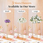 NUPTIO Artificial Flower Centrepieces for Tables - 2 Pcs Lilac Fake Flowers Roses Balls 9.5in Diameter - Silk Faux Rose Arrangement for Wedding Party Centerpiece Table Decor