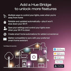 Philips Hue Smart LED A19 Bulb, White & Color Ambiance, E26 Base, 7.2W, Full Spectrum Light 1000K-20000K, 810 Lumens, Dimmable, Works with Alexa, Google,& Apple Home,2pk