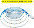 12V 5M/16.4ft LED Strip Light Natural White 4000K 600LEDs Flexible SMD2835 High Brightness No-Waterproof IP20 LED Tape Lights for Bedroom Kitchen Party etc(No Power Supply)