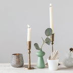 Creative Co-Op Hand-Forged Hammered Metal Taper, Antique Brass Finish Candle Holder
