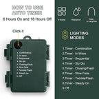 KOUQIYA Battery Operated Christmas Lights 2 Pack, 17ft 50 LED Mini String Light with Auto-Timer 8 Modes Waterproof (Warm White)