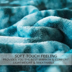 Fuzzy Blanket Twin Size - Teal, Soft and Comfy, Plush and Furry Faux Fur, Reversible Blankets for Twin/Twin XL Extra Long Bed, 66x90 Inches,Teal