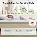 Novilla Twin XL Mattress, Cooling Gel Memory Foam Mattress 8 inch for Pressure Relief, Enhanced Support & Plush Comfort, Grey & White