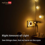 myCozyLite LED Night Lights Plug into Wall, Dusk to Dawn Sensor, Warm Hue, Plug in Night Light, Automatic Dimming, 2 Pack Night Lights for Kids, Adults, Hallways, Stairway, Kitchen, Bathroom, Bedroom