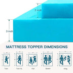 Airensky 3 Inch Memory Foam Mattress Topper, Cooling Gel Infused High Density King (76"x80") Topper with Removable Skin-Friendly Cover, Bed Topper for Pressure Relief Back Pain, CertiPUR-US Certified