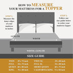 Plush Extra Thick Twin XL Mattress Topper, Soft & Cooling Pillow Top Bed Topper for Back Pain with 300TC Cotton Cover, Overfilled Mattress Pad Cover for Back Pain, Fit to 6”-22” Mattress.