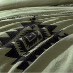 MaiRêve Embroidery Comforter Sets Full Size, Light Olive Green Western Boho Bedding Set 7 Pieces, Farmhouse All Season Bed in A Bag Comforter Set with Sheets, Pillowcases & Shams