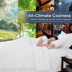 HEVUMYI King Comforter Set - 7-Piece All Season Bed in a Bag King, Ultra Soft Bedding Set with Comforter, Flat Sheet, Fitted Sheet, Pillowcases, Pillow Shams, White