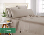 Twin XL Sheets by Pure Bamboo, Genuine 100% Organic Viscose Derived from Bamboo Bed Sheet Set, Luxuriously Soft & Cooling, Double Stitching, Lifetime Quality Promise (Twin XL, Sand)