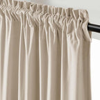Lazzzy Velvet Blackout Curtains Thermal Insulated Room Window Drapes Super Soft Luxury Curtains for Living Room Bedroom Rod Pocket 2 Panels, Beige, 42" W x 84" L