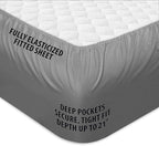 COONP Super Queen Mattress Topper, Extra Thick Pillowtop, Cooling Plush Mattress Pad Cover Bed Topper Protector with 8-21 Inch Deep Pocket (Grey, Super Queen)