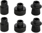 Vixdonos Taper Glass Candlestick Holders Tealight Candle Holders for Table Centerpieces, Wedding Decor and Dinner Party (6 Pcs, Black)