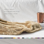 Exclusivo Mezcla Plush Fuzzy Fleece Throw Blanket Extra Large, Super Soft, Fluffy and Warm Blankets for Couch, Bed, Suitable for All Seasons (50x70 Inches, Brown)