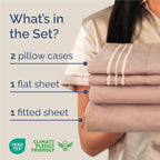 King Size 4 Piece Sheet Set - Comfy Breathable & Cooling Bed Sheets Set - Hotel Luxury Bedding for Women, Men, Kids, Teens, Boys & Girls - Deep Pockets, Ultra-Soft and Wrinkle Free - Oeko-Tex - Mauve
