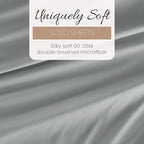 Linen Market Double-Brushed Microfiber King Sheet Set 4 Piece – Oeko-TEX Certified Ultra Soft & Wrinkle-Free - 16" Deep Pocket Sheets - Easy Care King Size - Light Gray