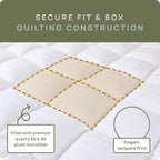 Plush Extra Thick Twin Mattress Topper, Soft & Cooling Pillow Top Bed Topper for Back Pain with 300TC Cotton Cover, Overfilled Mattress Pad Cover for Back Pain, Fit to 6”-22” Mattress.