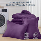 HEVUMYI Grape Purple Twin Comforter Set - 5-Piece All Season Bed in a Bag Twin, Ultra Soft Bedding Set with Comforter, Flat Sheet, Fitted Sheet, Pillowcases, Pillow Shams