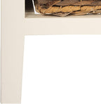 Safavieh Home Collection Everly Drawer , Vintage White 1-Drawer 2 Removable Baskets Side Table
