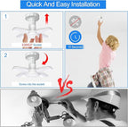4Pack LED Garage Light Bulb, Mini 50W LED Garage Ceiling Lights 4+1 Adjustable Panels,5000Lumen Garage LED Light Bulb,E26 6500K Daylight LED Shop Lights for Garage,Kitchen,Living Room,Attic Light