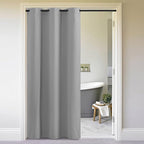 NICETOWN Silver Grey Doorway Curtain Privacy, Door Cover Curtain, Sound Reducing Winter Insulated Thermal Room Darkening Blackout Curtains for Bedroom, 84 inch Length (1 Panel, 5ft Wide by 7ft Long)