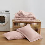 Love's cabin Twin XL Bedding Set, 5 Pieces Pink All Season with Comforter, Sheets, Pillowcase & Sham