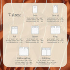LuxClub 4 PC Sheet Set Bed Sheets Deep Pockets 16" Wrinkle Free Cooling Machine Washable Hotel Bedding Silky Soft - Striped-Autumn Orange Full