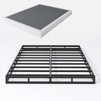 Box Spring California King, 5 Inch Metal Cal King Size Box Spring Basic Bed Base, Mattress Foundation, Black Heavy Duty Metal Structure with Cover