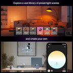 Philips Hue Smart LED A19 Bulb, White & Color Ambiance, E26 Base, 7.2W, Full Spectrum Light 1000K-20000K, 810 Lumens, Dimmable, Works with Alexa, Google,& Apple Home,2pk