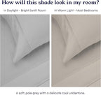 California Design Den Queen Sheets Set - Soft 400 Thread Count Sateen, Natural 100% Cotton Sheets, Deep Pockets with All Around Elastic for a Snug Fit, Cool & Durable Bedding Set - Light Grey