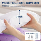 BDEUS Dual Layer 5 Inch Memory Foam Mattress Topper Queen Size, 2 Inch Gel Memory Foam Plus 3 Inch 1450 GSM Down Alternative Quilted Pillow Top Mattress Pad Cover,White