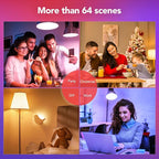 OREiN Matter Smart Light Bulb, Smart Light Bulbs with Remote Control Work with Apple Home, Alexa, Google Home, SmartThings, Color Changing Light Bulbs 2.4Ghz WiFi, 800 Lumens Equivalent 60W 2Pack
