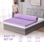 SINWEEK 1.5 Inch Egg Crate Memory Foam Mattress Topper Twin XL, Twin Extra Long Mattress Pads for College Dorm Single Bed, Pressure Relieve CertiPUR-US Certified, 39x80 Inches