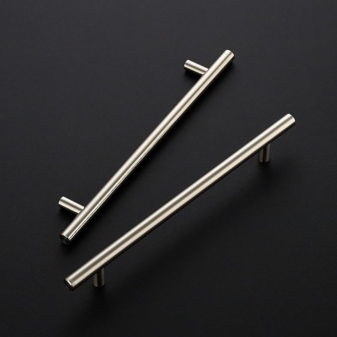 Ravinte 10 Pack 10 Inch Cabinet Handles Brushed Nickel Stainless Steel Cabinet Handles Kitchen Cupboard Pulls 7-1/2" Hole Center