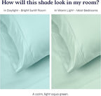 California Design Den 400 Thread Count Natural 100% Cotton Sheets, King Bed Sheets Set with Deep Pockets, Sateen, Durable & Breathable Bedding - Seafoam