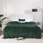 NANPIPER King Size Sherpa Blanket, Soft Fleece Throw for Bed, Reversible Thick Fuzzy Blanket for Winter (Olive Green, 90x108 inches)