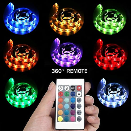 111111 Battery Powered Led Strip Lights,2 Pack 6.56ft Strip Lights Battery Operated Led Strip Kit,24-Keys Remote Controlled,DIY Indoor and Outdoor Decoration