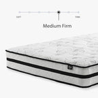 Signature Design by Ashley Full Size Chime 10 Inch Medium Firm Hybrid Mattress with Cooling Gel Memory Foam for Pressure Relief, Fiberglass Free, Mattress In A Box