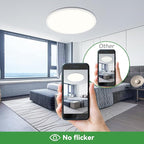 hepside 15.8INCH Big Dimmable Flush Mount Ceiling Light Fixture White, 3CCT 3000/4500/6000K Ceiling Lamp, 36W 4200LM Super Bright Low Profile Light for Bedroom, Kitchen, Bathroom, Hallway